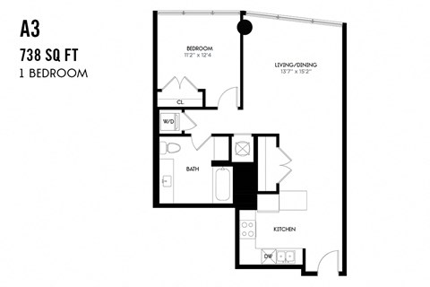 One Bedroom A3 APEX The One